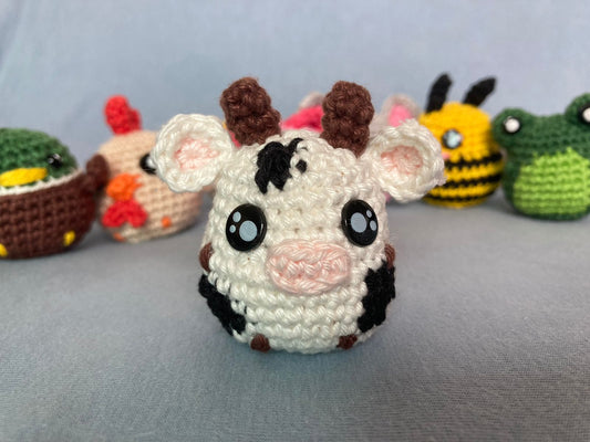 Amigurumi vaca de Crochê - Valente e Feito à Mão